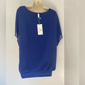 Neineiwu Women's Loose Casual Short Sleeve Chiffon Top T-Shirt Blouse